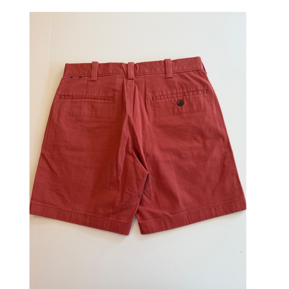 J.Crew Womens 7 Inch Inseam Chino Shorts Brick Red Size 28 Stretch Cotton